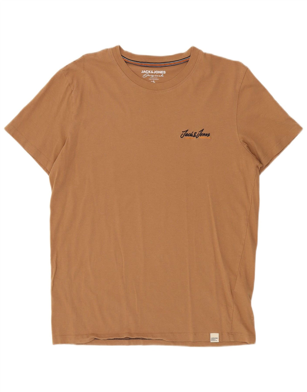 Jack & Jones T-Shirt Homme Haut Large Marron Coton