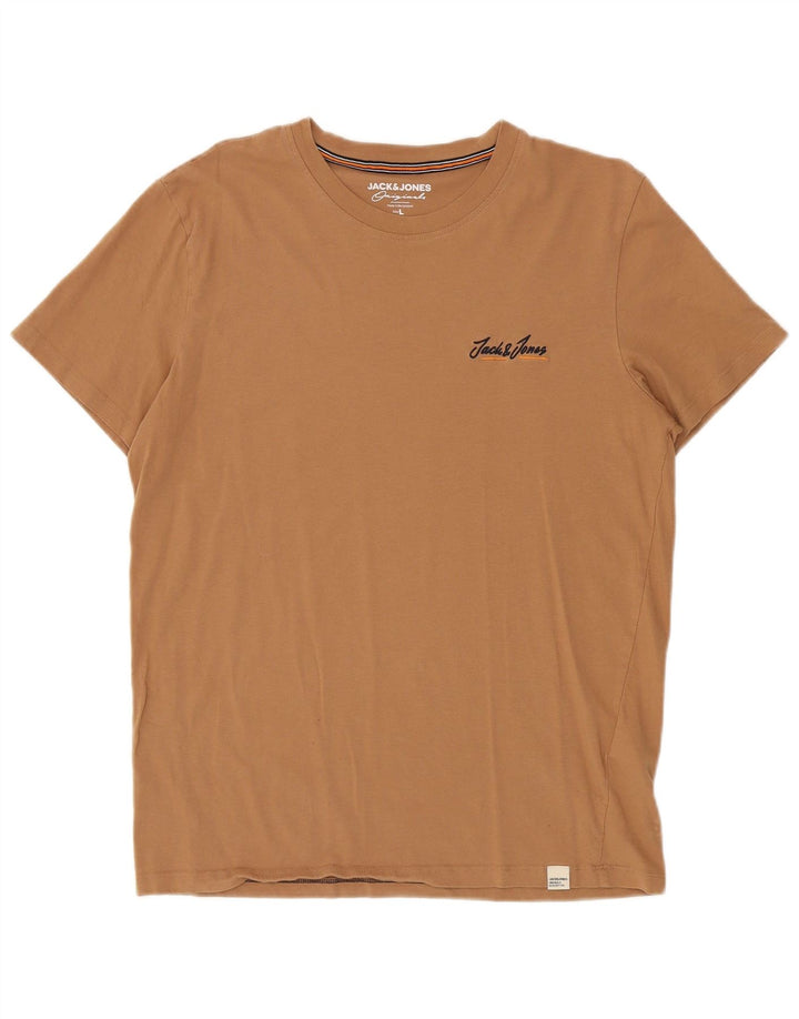 Jack & Jones T-Shirt Homme Haut Large Marron Coton