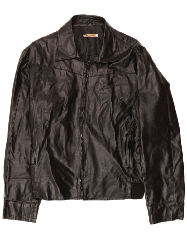 Veste en cuir homme vintage UK 42 XL Cuir noir