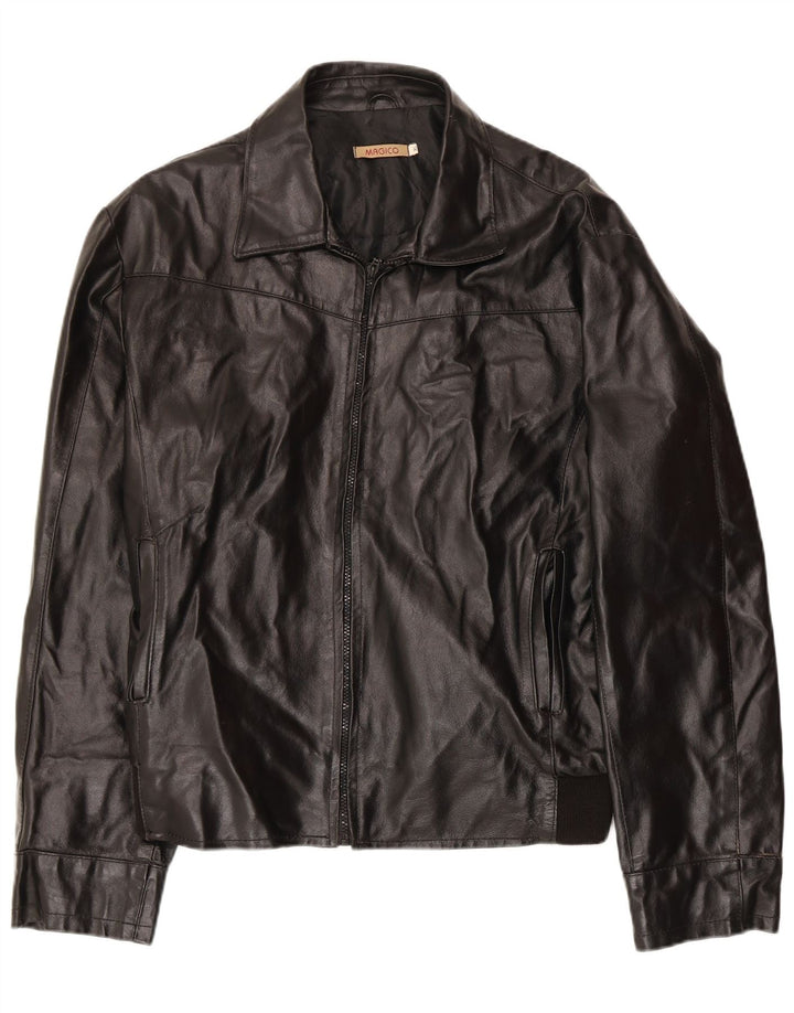 Veste en cuir homme vintage UK 42 XL Cuir noir