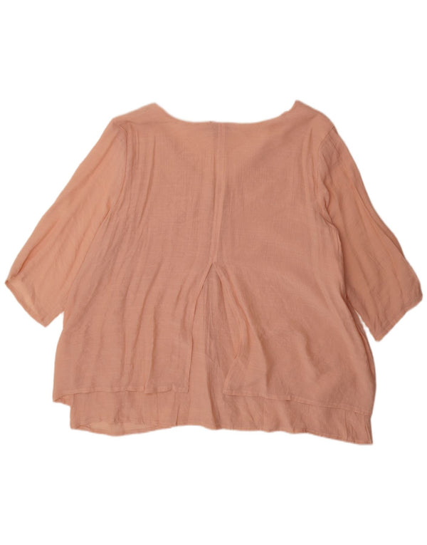 Marks & Spencer Haut Autograph Femme Manches 3/4 UK 18 XL Viscose Rose