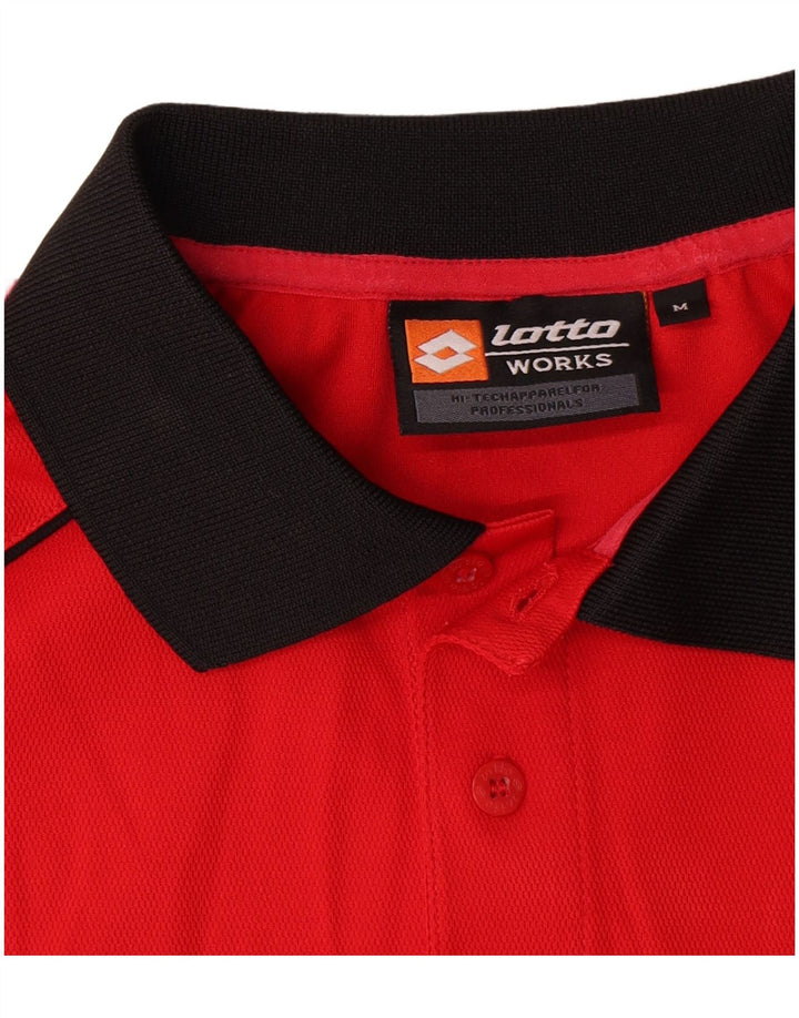 Lotto Polo Rugby Homme Rouge Moyen Polyester Colorblock