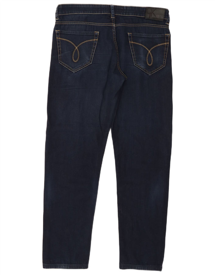 Calvin Klein Jean Slim Femme W33 L29 Bleu Marine Coton