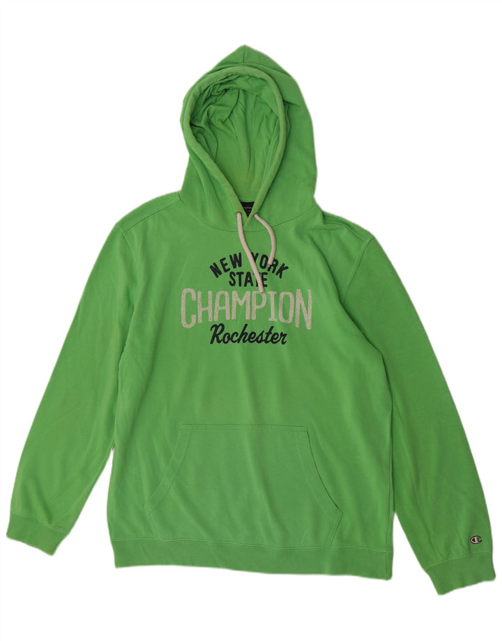 Champion Pull à capuche graphique pour homme XL Vert Polyester