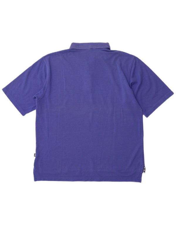 ADIDAS Polo Homme UK 46/48 XL Bleu Coton