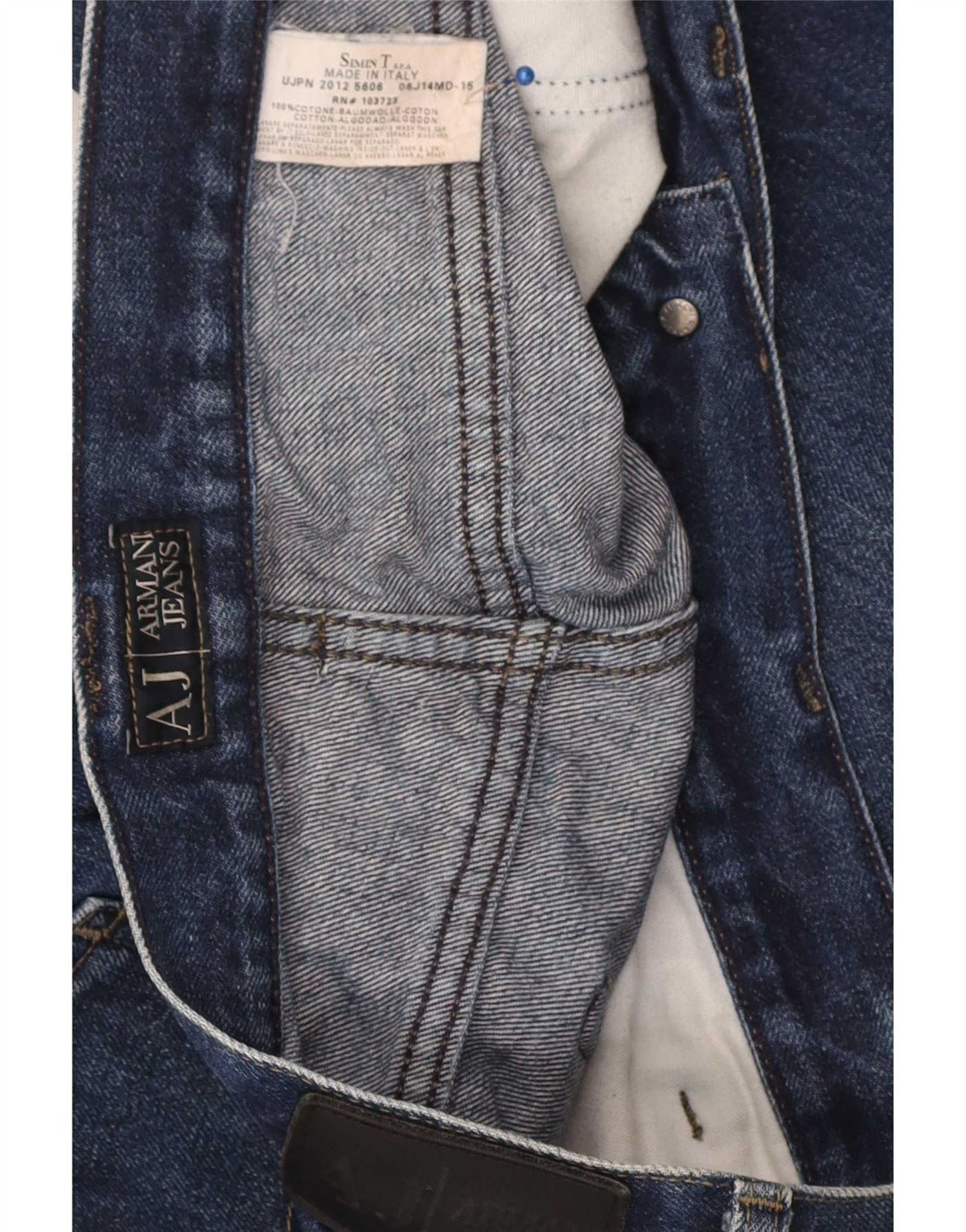 Armani Jean droit homme W38 L34 bleu marine coton