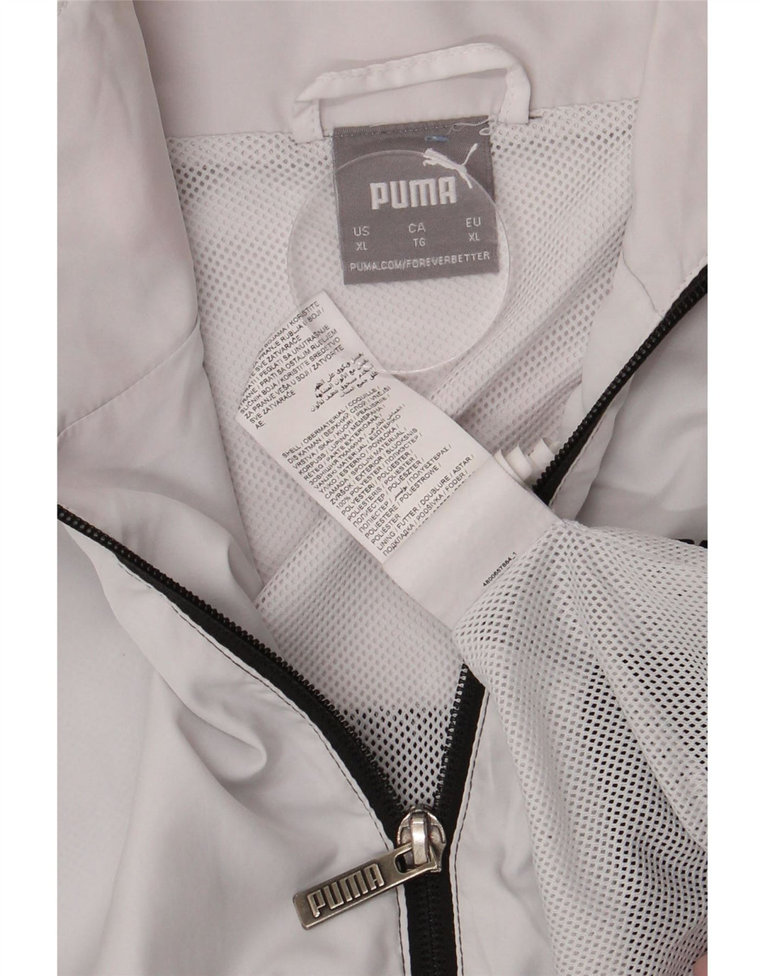 PUMA Veste de survêtement pour homme XL Noir Colorblock Polyester