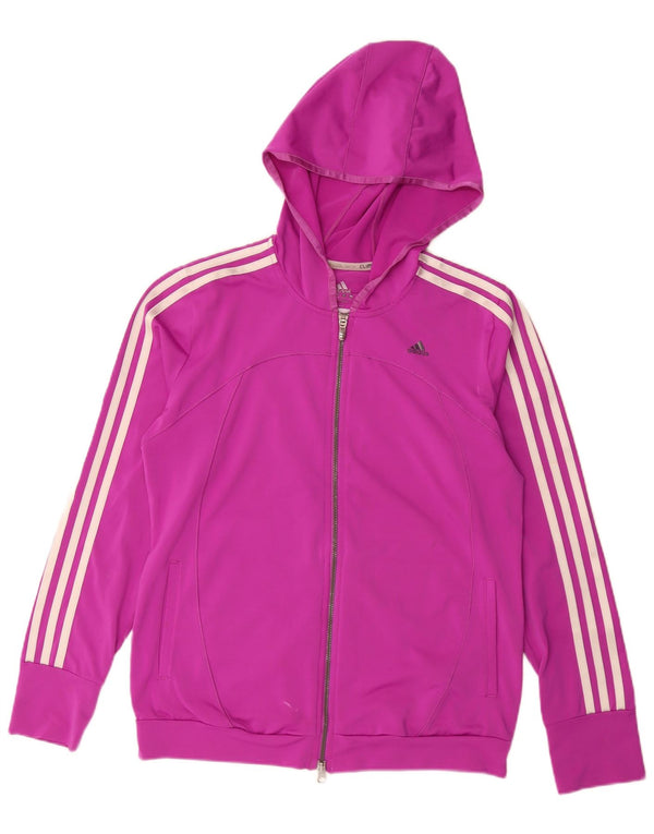 Adidas Climacool Zip Sweat à capuche pour femme UK 12/14 Violet moyen Polyester