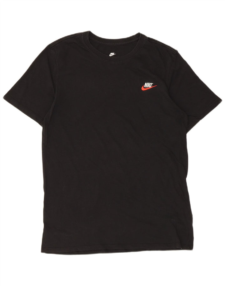 Nike T-shirt coupe athlétique pour homme en coton noir moyen