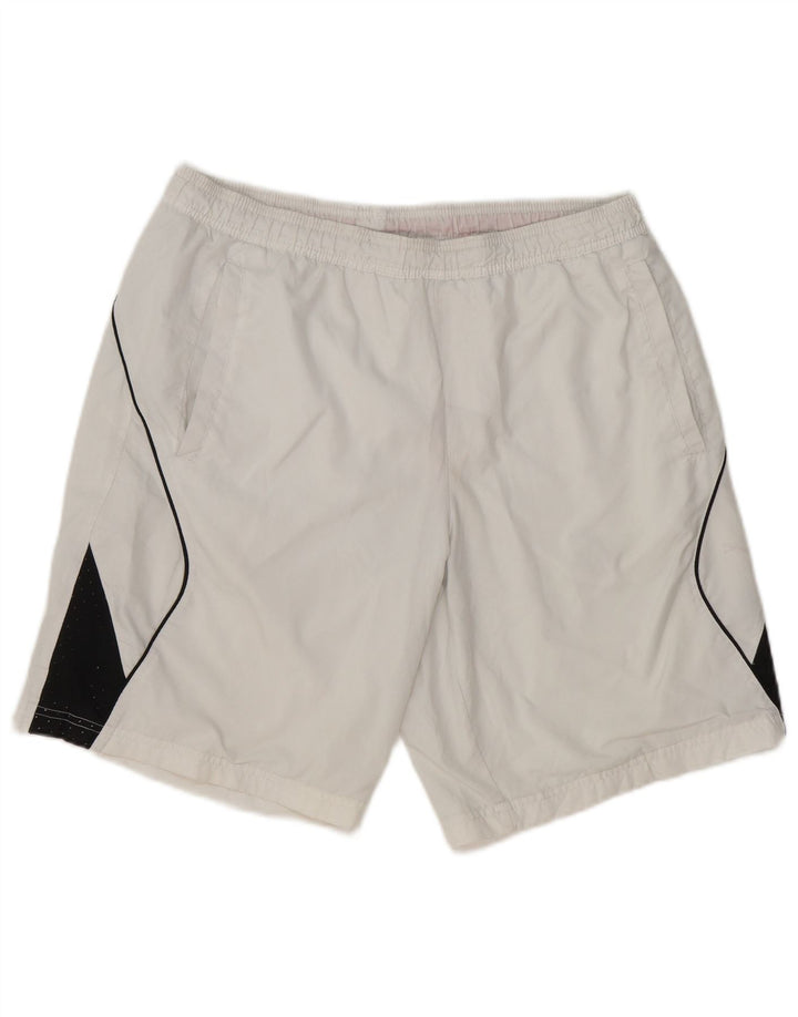 Puma Short de Sport Homme Blanc Moyen Polyester Colorblock
