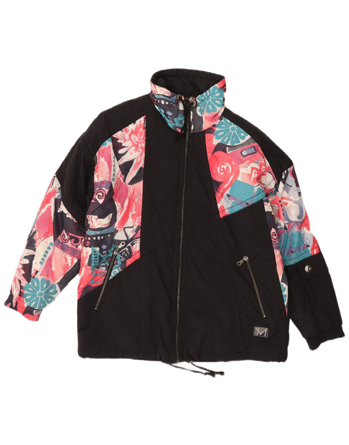 MAIER Veste coupe-vent surdimensionnée pour femme UK 14 Grand Noir Floral
