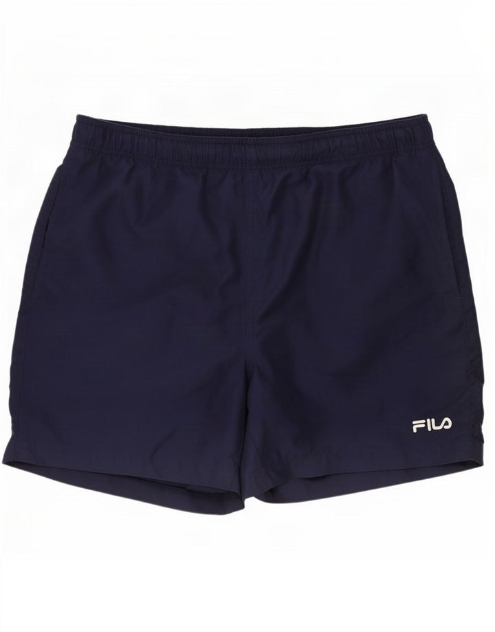 Fila Short de Sport Homme Bleu Marine Moyen Polyester