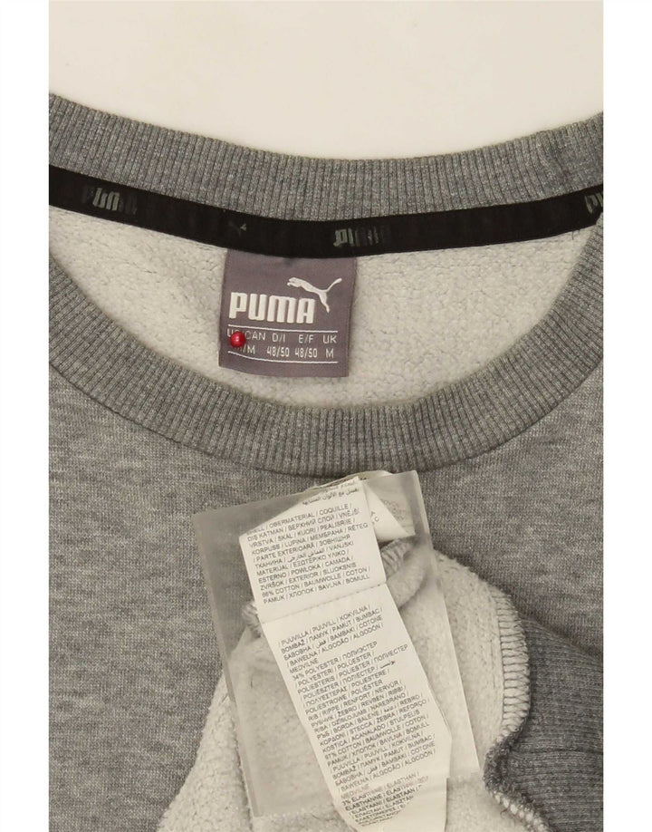 Puma Sweat-Shirt Graphique Homme Gris Moyen Moucheté Coton