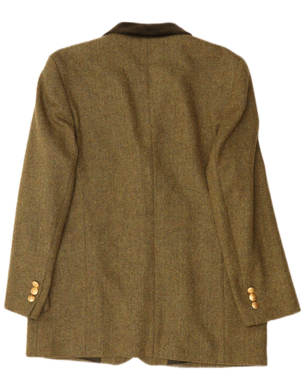 Basler Veste blazer à 3 boutons pour femme UK 16 Grand vert à chevrons classique