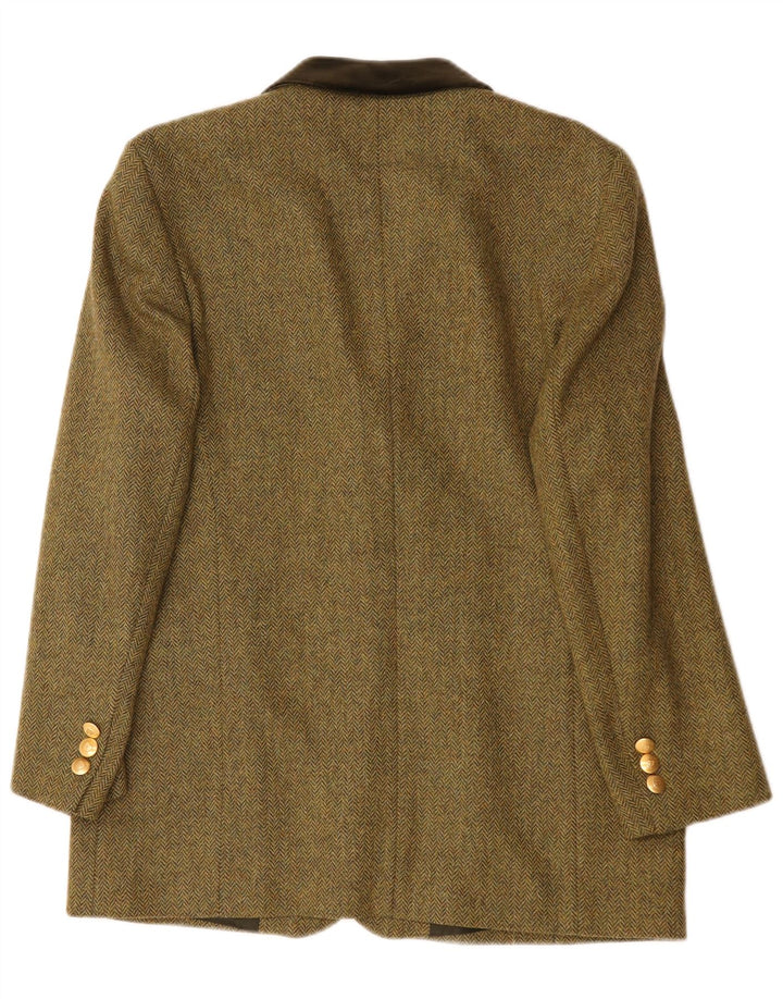 Basler Veste blazer à 3 boutons pour femme UK 16 Grand vert à chevrons classique