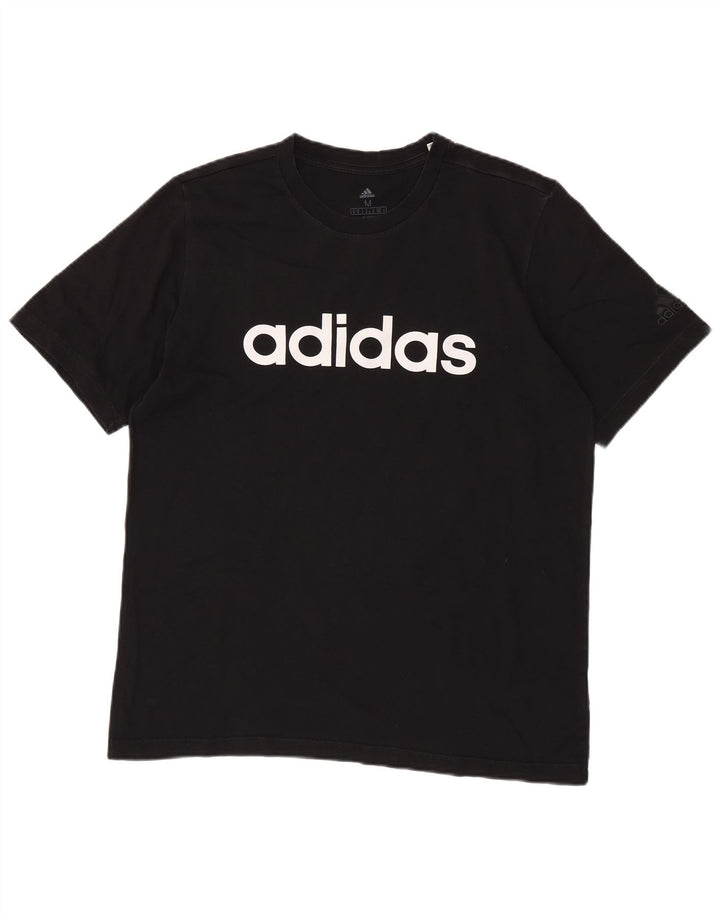 Adidas T-shirt graphique pour homme en coton noir moyen