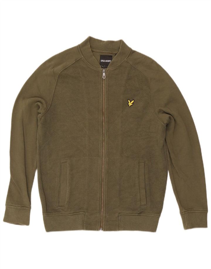 Lyle & Scott Veste de survêtement pour homme Petit Kaki Coton