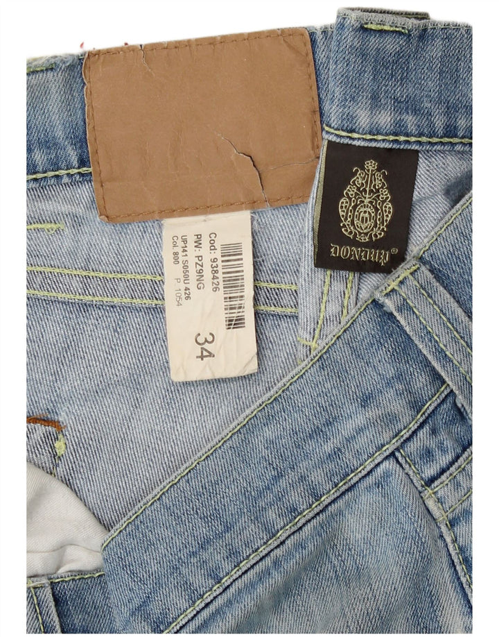 Dondup Jean slim vieilli pour homme W34 L32 Bleu