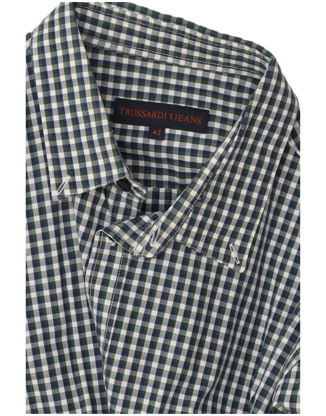 Trussardi Jeans Chemise Homme Taille 42 Grand Vichy Multicolore