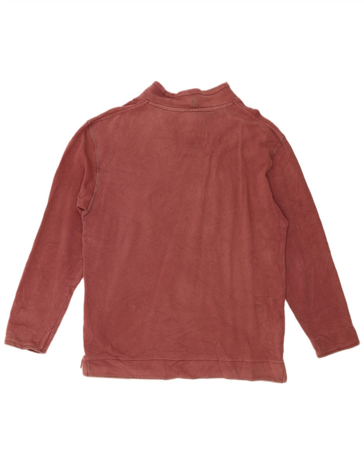 Weird Fish Sweat-shirt à col zippé pour homme en coton marron moyen
