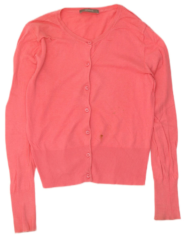 Oasis Cardigan pour femme UK 10 Petit coton rose