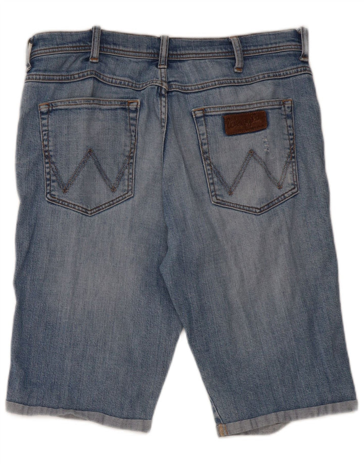 Wrangler Short en jean vieilli pour homme W34 Grand coton bleu