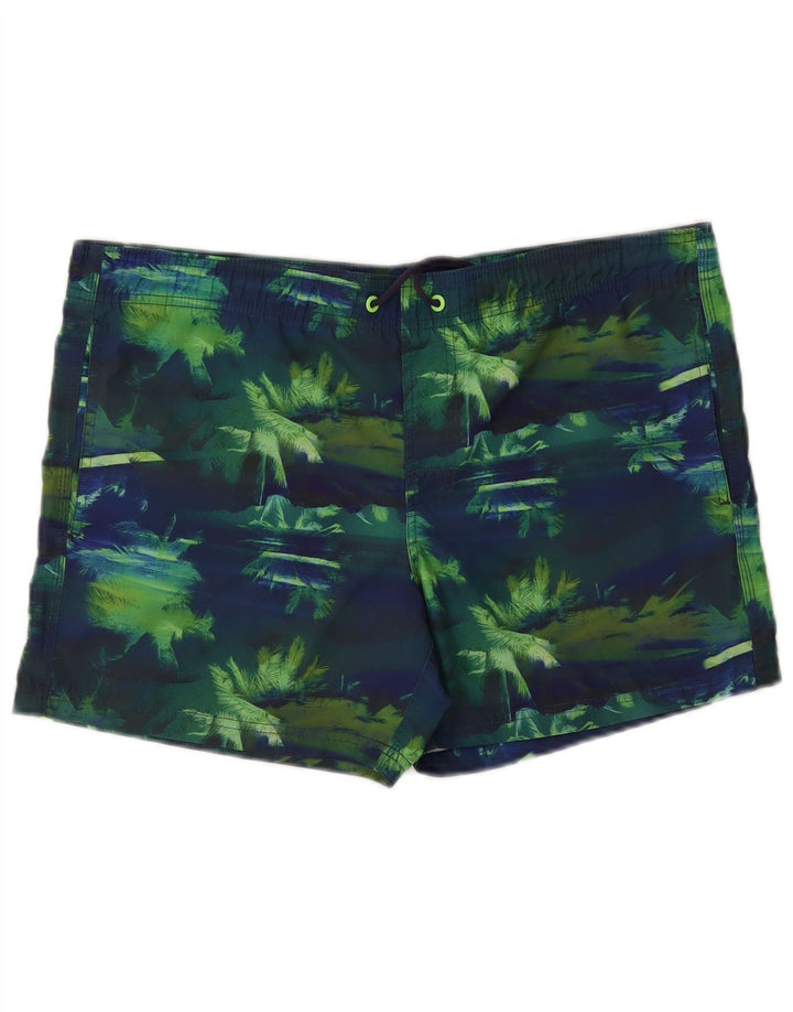 Sundek Short de Bain Homme Bleu Marine Moyen Colorblock Polyester Hawaïen
