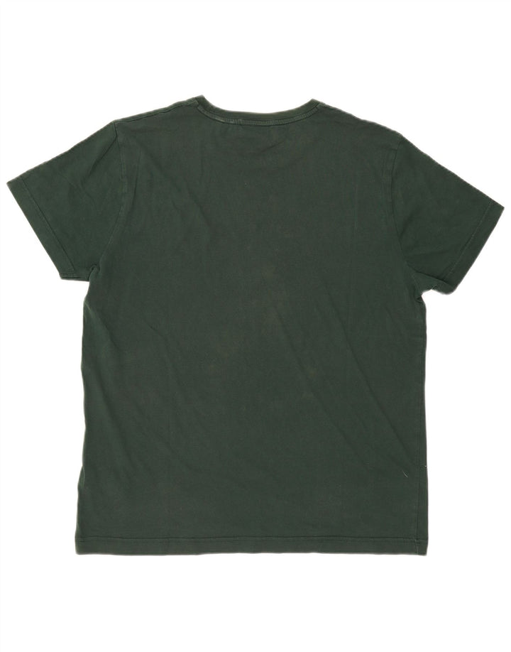 Gant Homme Graphic T-Shirt Top Large Vert Coton