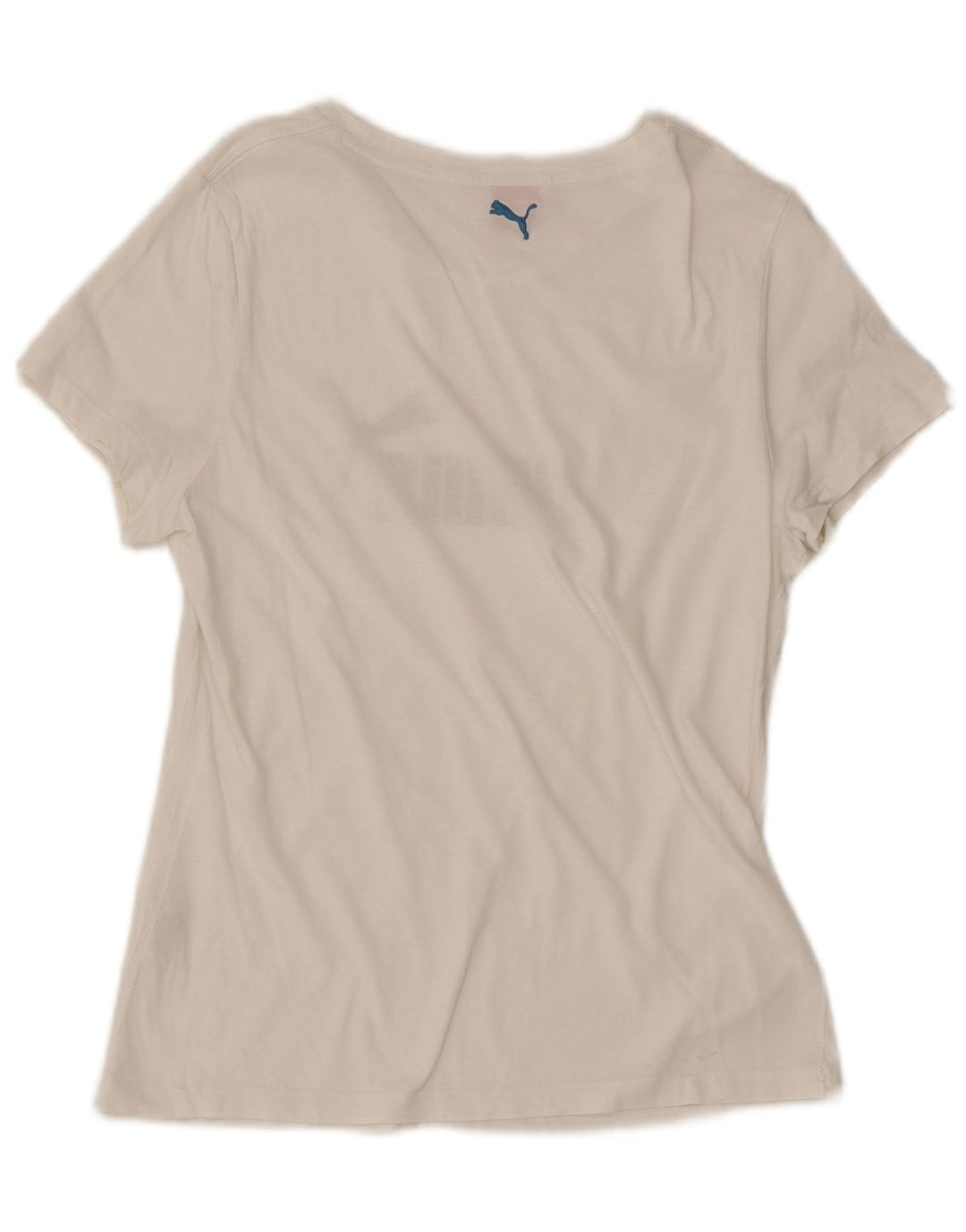 Puma T-shirt graphique pour femme UK 14 Large Blanc