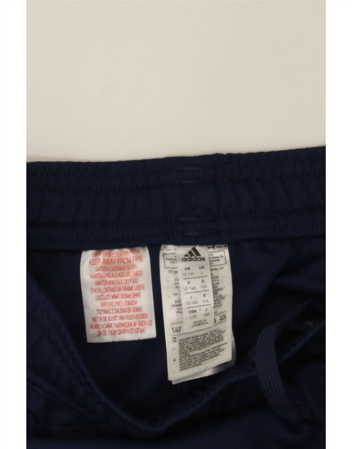 ADIDAS Boys Climacool Tracksuit Trousers 13-14 Years  Navy Blue Polyester Vintage Adidas and Second-Hand Adidas from Messina Hembry 