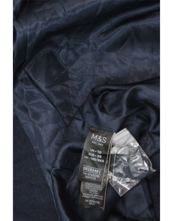 Marks & Spencer Pardessus pour femme UK 10 Small Bleu marine Polyester