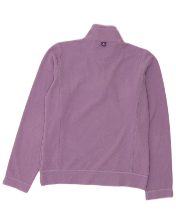 Champion Pull polaire à col zippé pour femme UK 10 Small Violet Polyester