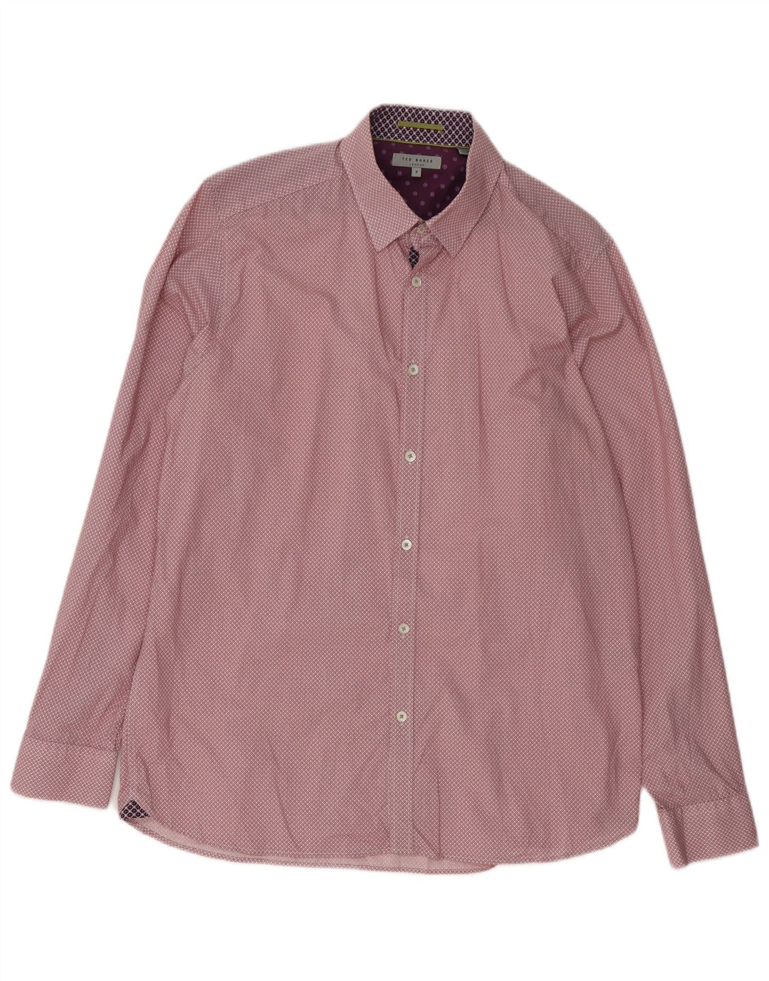 Ted Baker Chemise Homme Taille 5 XL Coton Floral Rouge