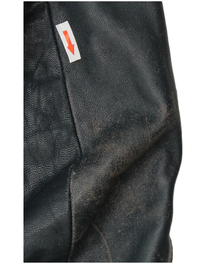 C&A Veste en cuir pour homme UK 36 Petit cuir bleu