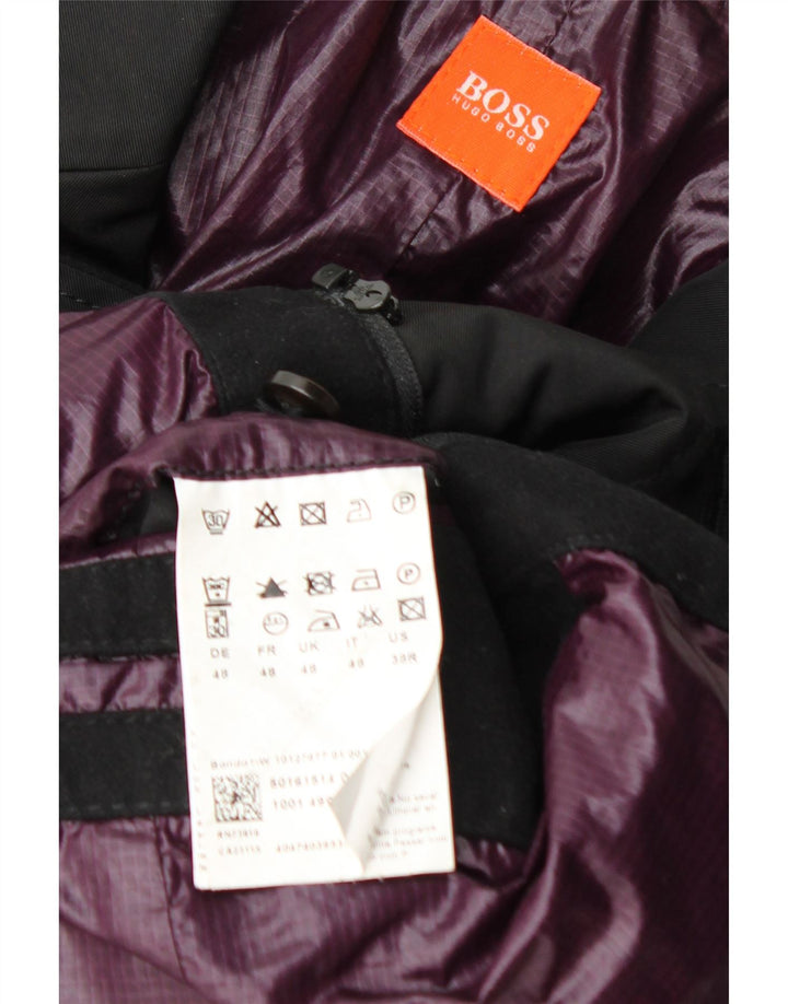 Hugo Boss Veste blazer à 3 boutons IT 48 en coton noir moyen pour homme