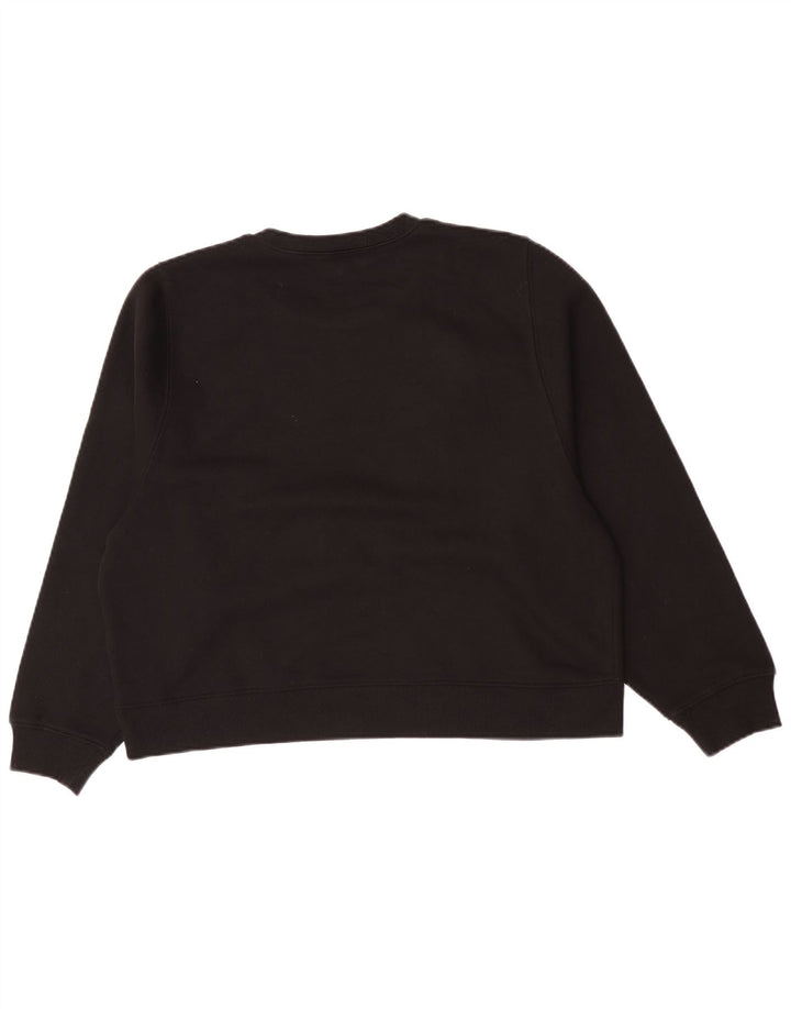 Zara Sweat-shirt surdimensionné pour femme UK 14 en coton noir moyen