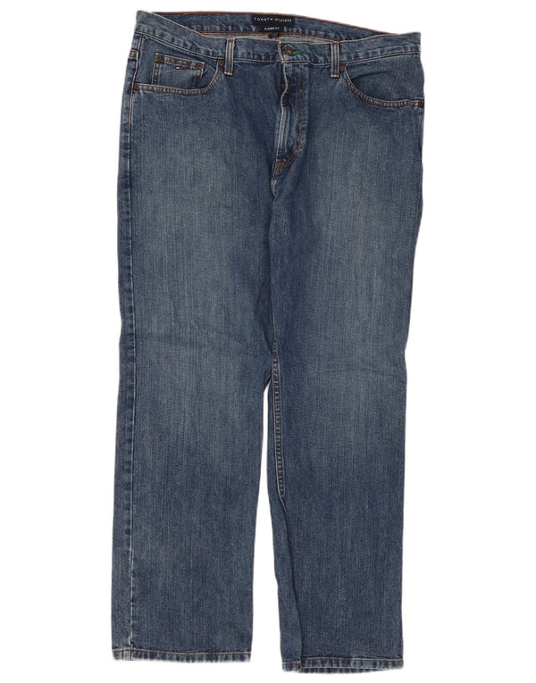 Tommy Hilfiger Jean droit coupe classique pour homme W38 L30 bleu coton