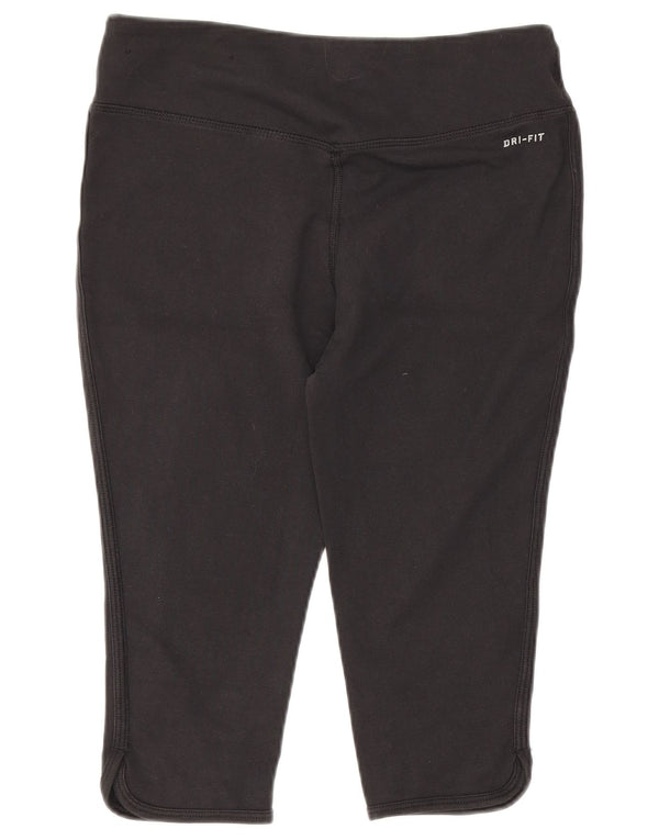 Nike Short de sport Dri Fit Bermuda pour femme UK 8/10 Petit coton noir