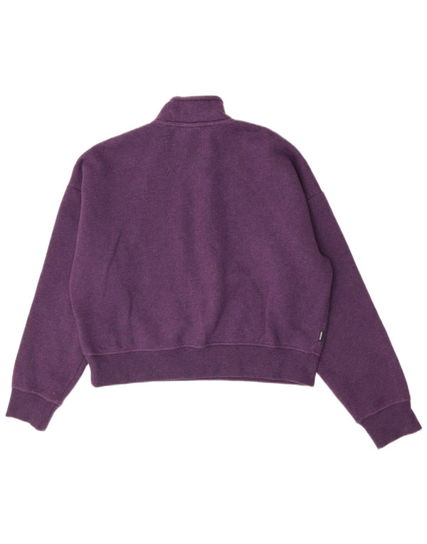 Superdry Sweat-shirt court surdimensionné pour femme UK 14 Large Violet