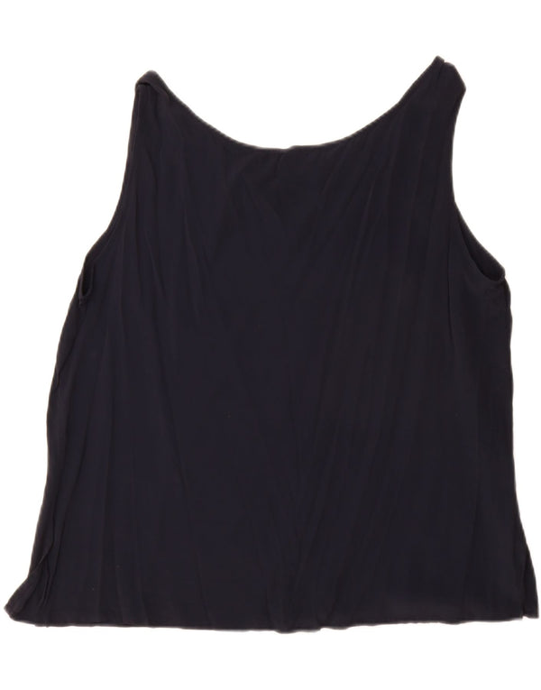 Top gilet vintage pour femmes IT 50 XL Noir Acétate
