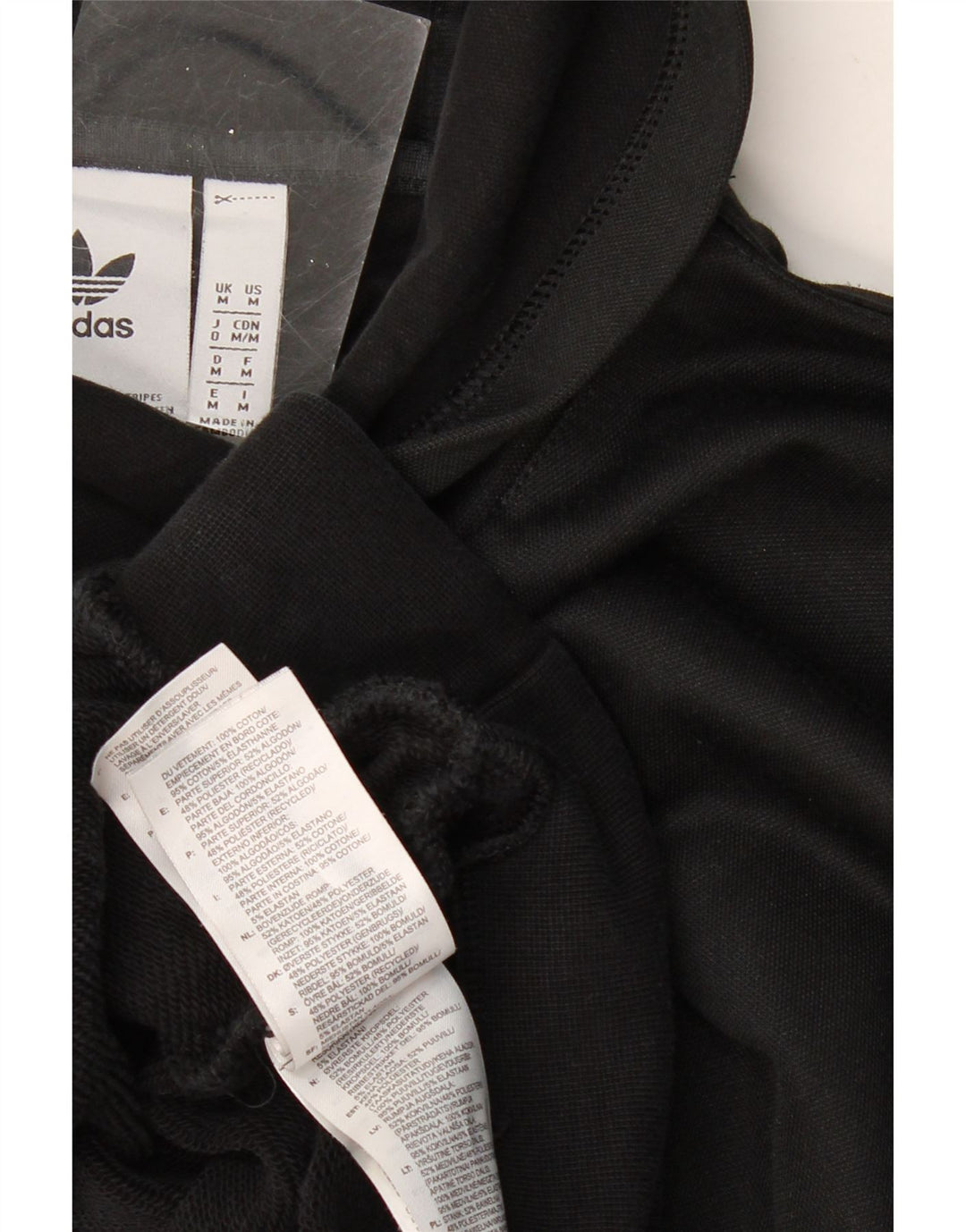 ADIDAS Pull à capuche graphique pour homme en coton noir moyen