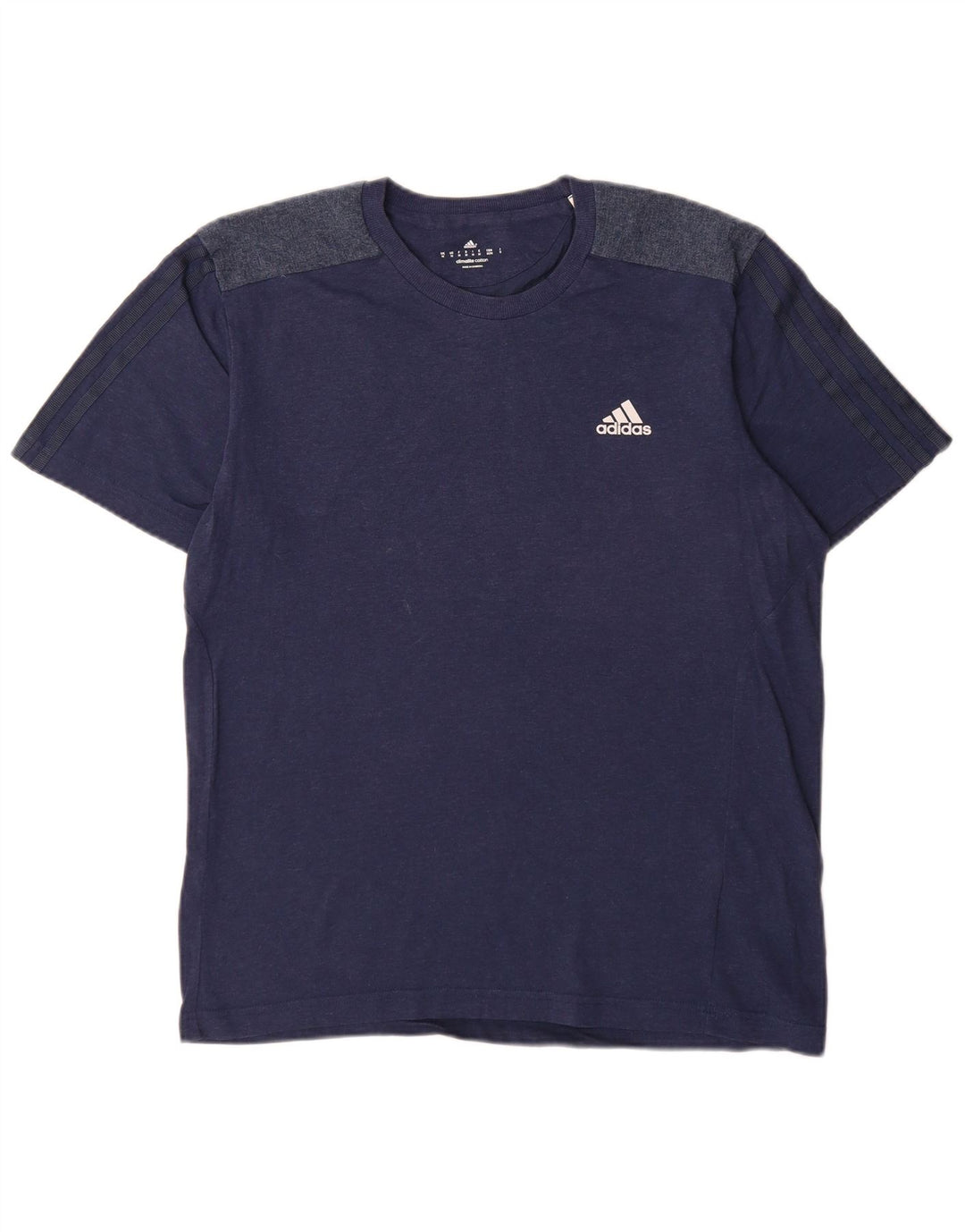 Adidas Homme Climalite T-Shirt Top Bleu Marine Moyen Coton