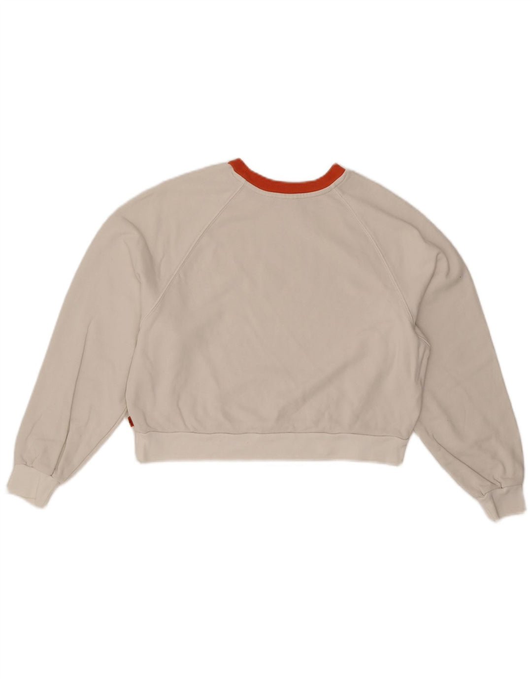 LEVI'S Sweat-shirt court surdimensionné pour femme UK 6 XS Blanc