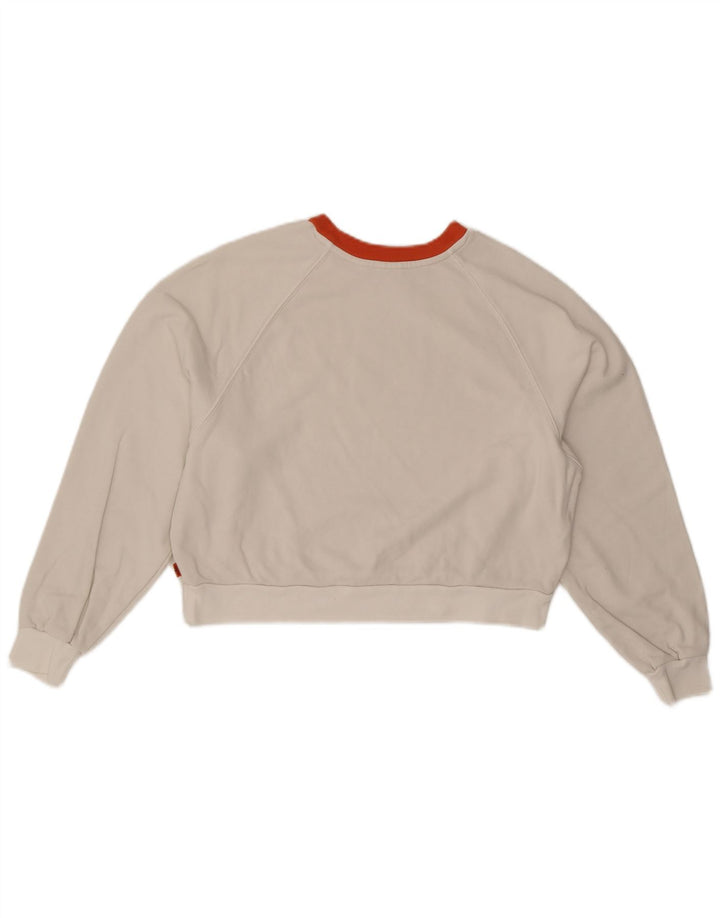 LEVI'S Sweat-shirt court surdimensionné pour femme UK 6 XS Blanc