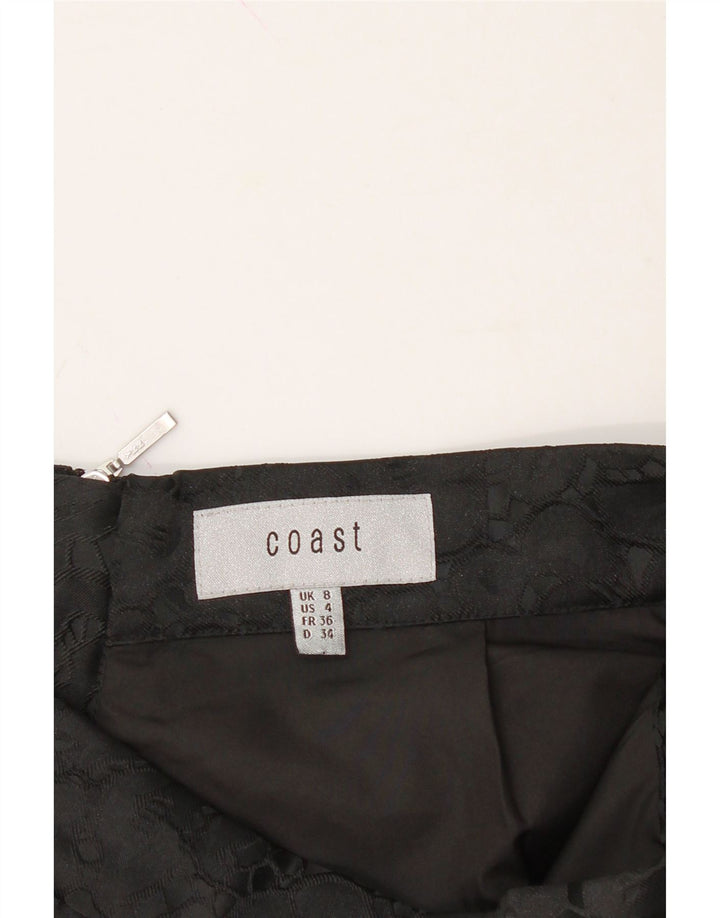 COAST Womens High Waist Mini Skirt UK 8 Small W26  Black Polyester Vintage Coast and Second-Hand Coast from Messina Hembry 