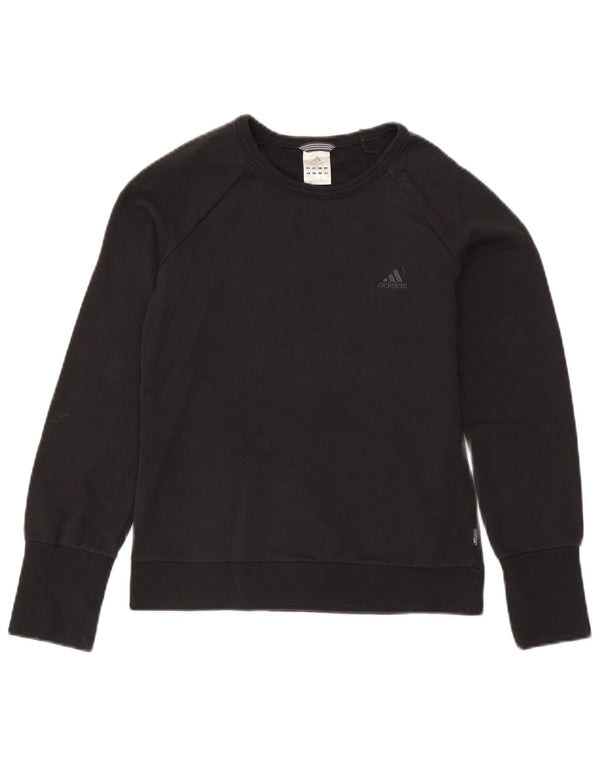 Adidas Sweat-shirt pour femme UK 12 Bleu marine moyen en coton
