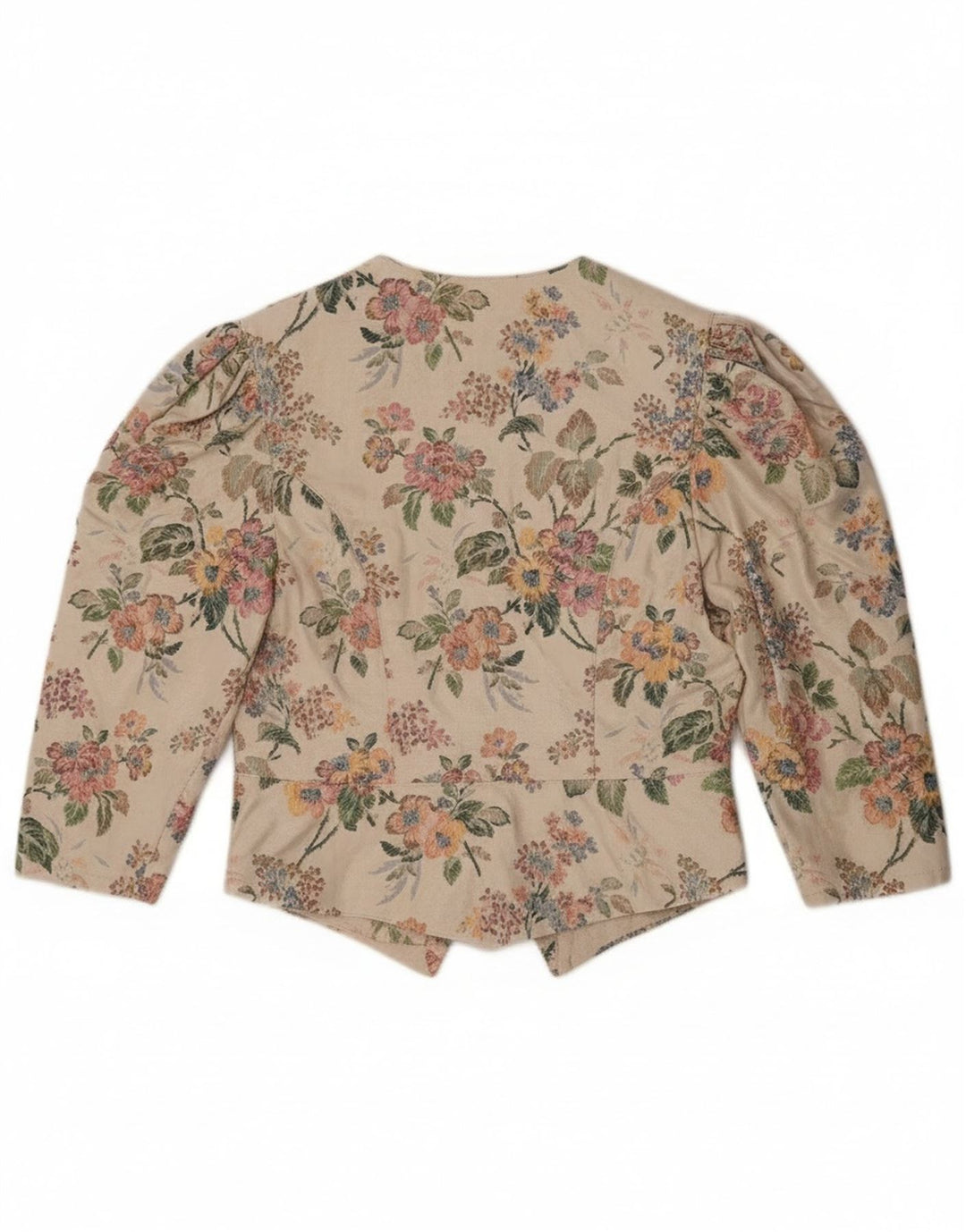 Eger Veste Blazer Femme Manches 3/4 1 Bouton IT 42 Beige Moyen Floral