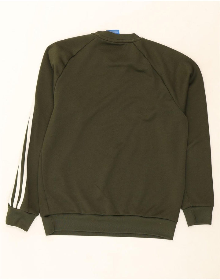 ADIDAS Womens Sweatshirt Jumper UK 10 Small Khaki Polyester Vintage Adidas and Second-Hand Adidas from Messina Hembry 