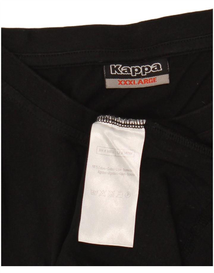 Kappa T-Shirt Homme Top 3XL Noir Coton