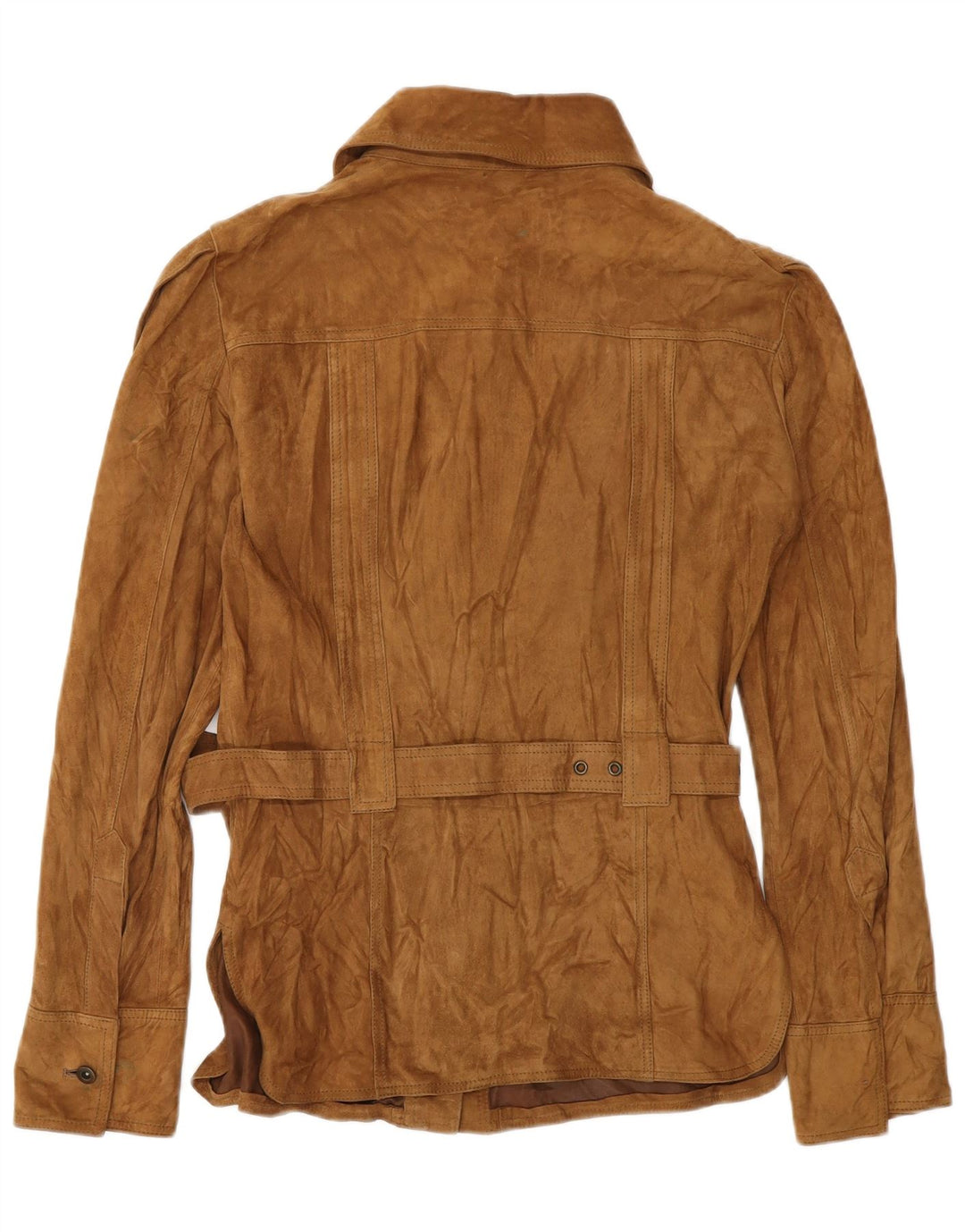 VINTAGE Veste militaire en daim pour femme IT 42 Cuir marron moyen